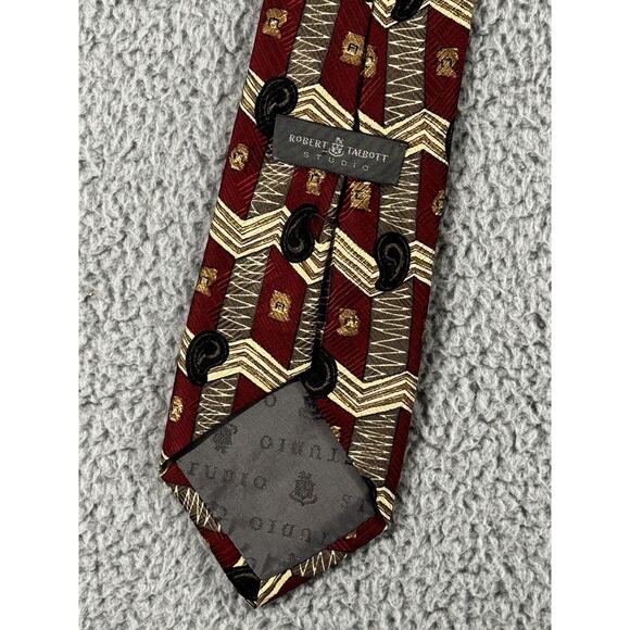 Robert Talbott Neck Tie Hand Sewn Finest Silk Made‎ In USA Geometric - Picture 1 of 6